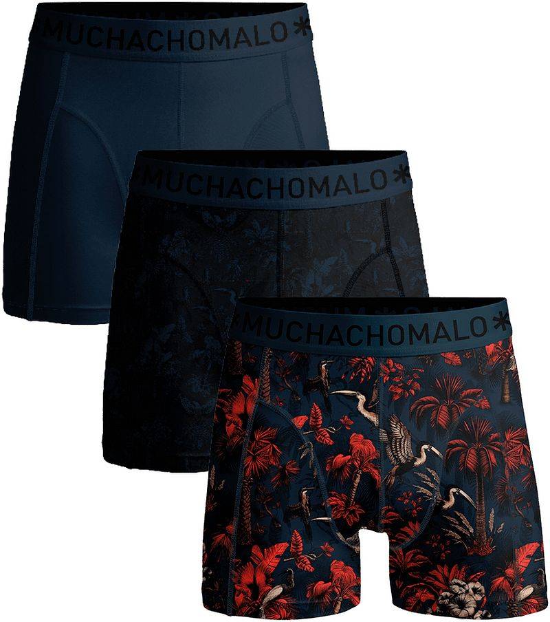 Muchachomalo Boxershorts 3er-Pack Palmbirds - Größe S von Muchachomalo