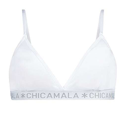 Muchachomalo Chicamala Damen Basic Triangle Top Bra Bustier White, Größe:L von Muchachomalo
