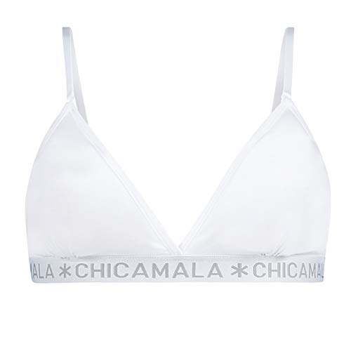 Muchachomalo Chicamala Damen Basic Triangle Top Bra Bustier White, Größe:M von Muchachomalo