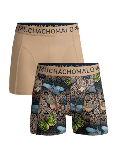 Muchachomalo Herren Boxershorts, Baumwoll Herrenunterwäsche, Multipack 2er Pack, Boxershorts mit Print, Klassische Passform, mit elastischem Bund von Muchachomalo