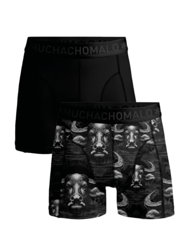 Muchachomalo Herren Boxershorts, Baumwoll Herrenunterwäsche, Multipack 2er Pack, Boxershorts mit Print, Klassische Passform, mit elastischem Bund von Muchachomalo