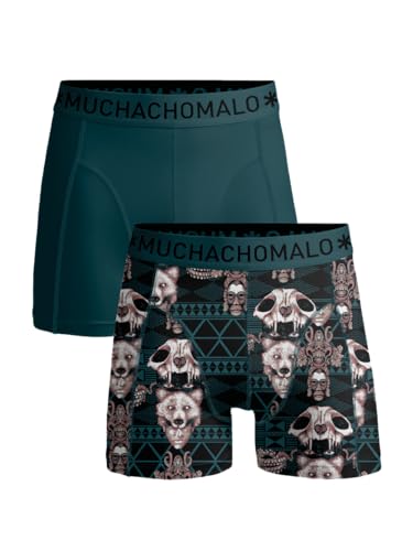 Muchachomalo Herren Boxershorts, Baumwoll Herrenunterwäsche, Multipack 2er Pack, Boxershorts mit Print, Klassische Passform, mit elastischem Bund von Muchachomalo