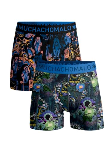 Muchachomalo Herren Boxershorts, Baumwoll Herrenunterwäsche, Multipack 2er Pack, Boxershorts mit Print, Klassische Passform, mit elastischem Bund Muchachomalo Herren Boxershorts, Baumwoll Herrenunterwäsche, Multipack 2er Pack, Boxershorts mit Print, Klassische Passform, mit elastischem Bund von Muchachomalo