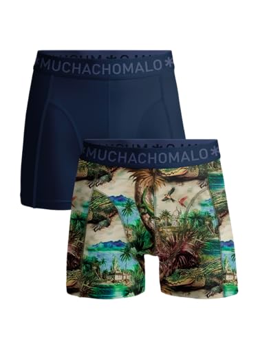 Muchachomalo Herren Boxershorts, Baumwoll Herrenunterwäsche, Multipack 2er Pack, Boxershorts mit Print, Klassische Passform, mit elastischem Bund von Muchachomalo