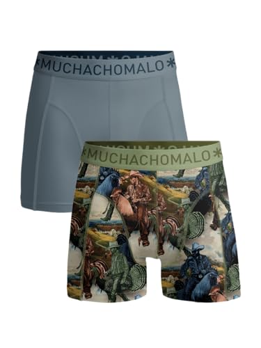 Muchachomalo Herren Boxershorts, Baumwoll Herrenunterwäsche, Multipack 2er Pack, Boxershorts mit Print, Klassische Passform, mit elastischem Bund von Muchachomalo