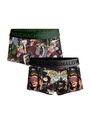 Muchachomalo Herren Boxershorts, Baumwoll Herrenunterwäsche, Multipack 2er Pack, Boxershorts mit Print, Klassische Passform, mit elastischem Bund von Muchachomalo