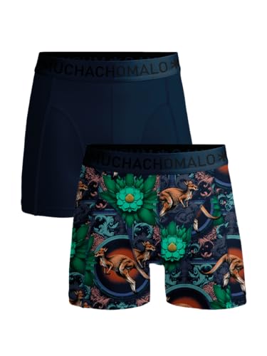 Muchachomalo Herren Boxershorts, Baumwoll Herrenunterwäsche, Multipack 2er Pack, Boxershorts mit Print, Klassische Passform, mit elastischem Bund von Muchachomalo