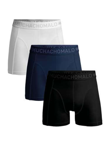 Muchachomalo Herren Boxershorts, Einfarbige Baumwoll Herrenunterwäsche, Multipack 3er Pack, Boxershorts Solid mit klassischer Passform, mit elastischem Bund von Muchachomalo