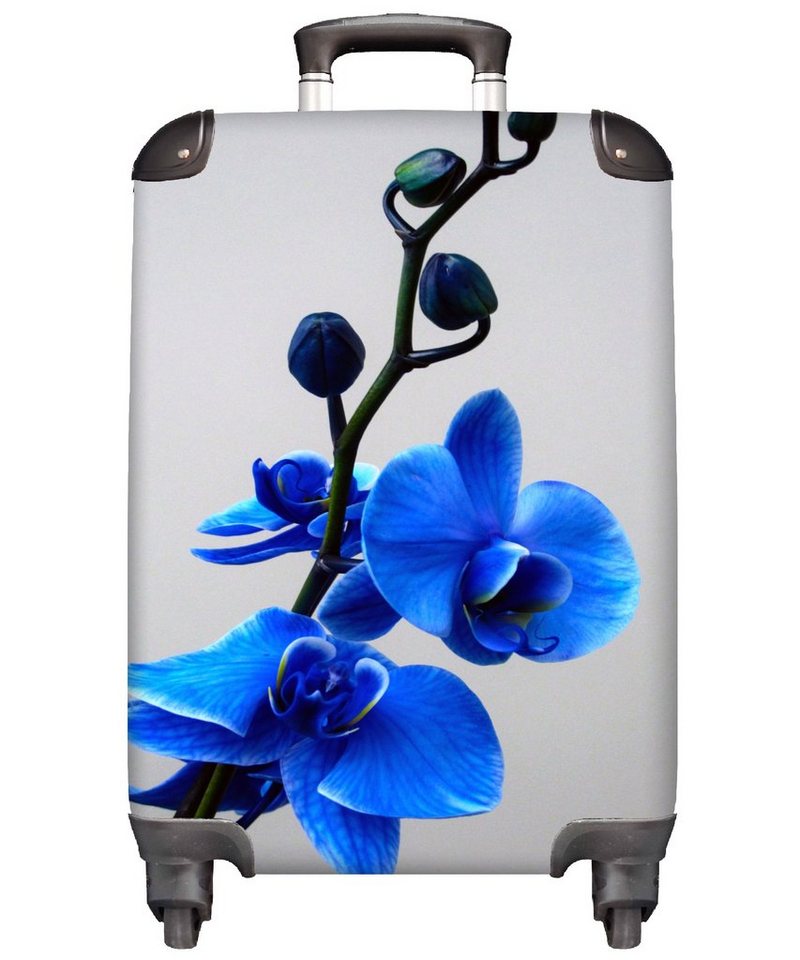 MuchoWow Handgepäckkoffer Blaue Orchidee, 4 Rollen, Reisetasche mit rollen, Handgepäck für Ferien, Trolley, Reisekoffer von MuchoWow