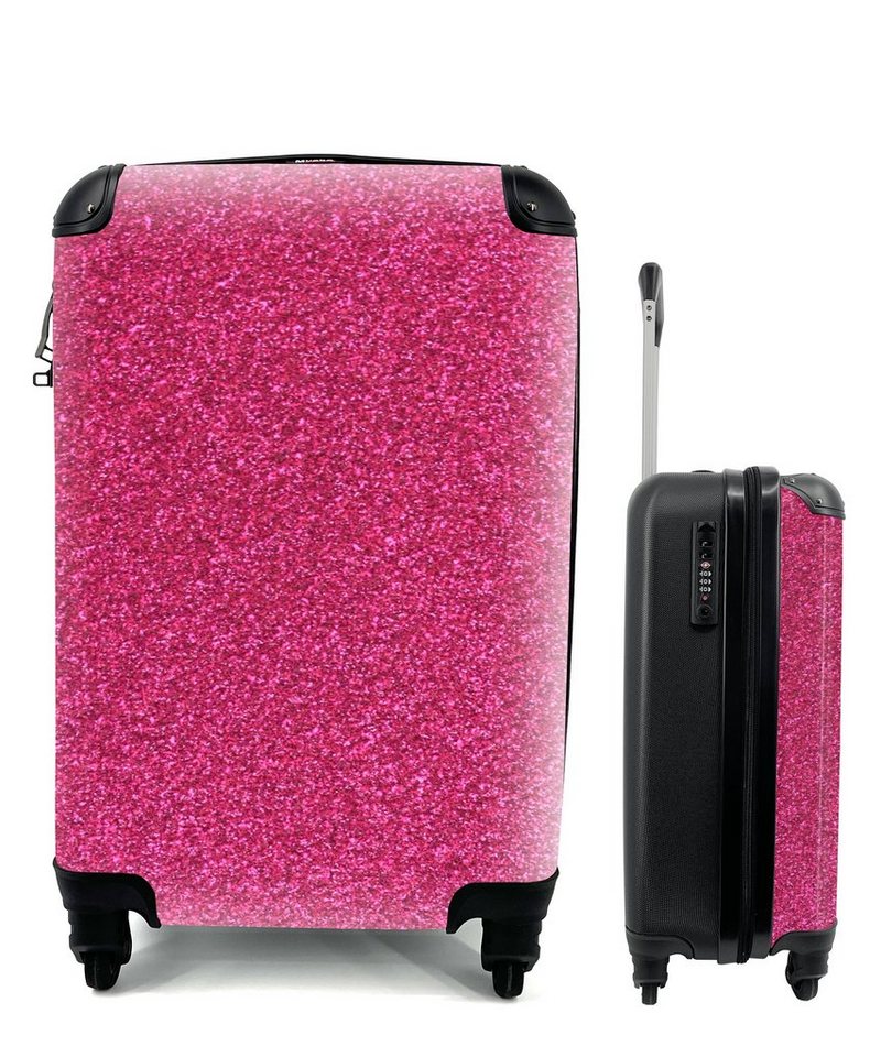 MuchoWow Handgepäckkoffer Rosa - Abstrakt - Design, 4 Rollen, Reisetasche mit rollen, Handgepäck für Ferien, Trolley, Reisekoffer von MuchoWow