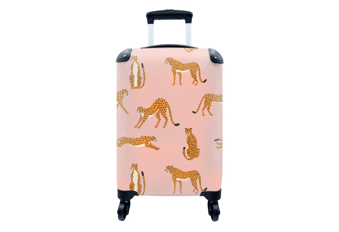 MuchoWow Handgepäckkoffer Gepard - Muster - Katze, 4 Rollen, Reisetasche mit rollen, Handgepäck für Ferien, Trolley, Reisekoffer von MuchoWow