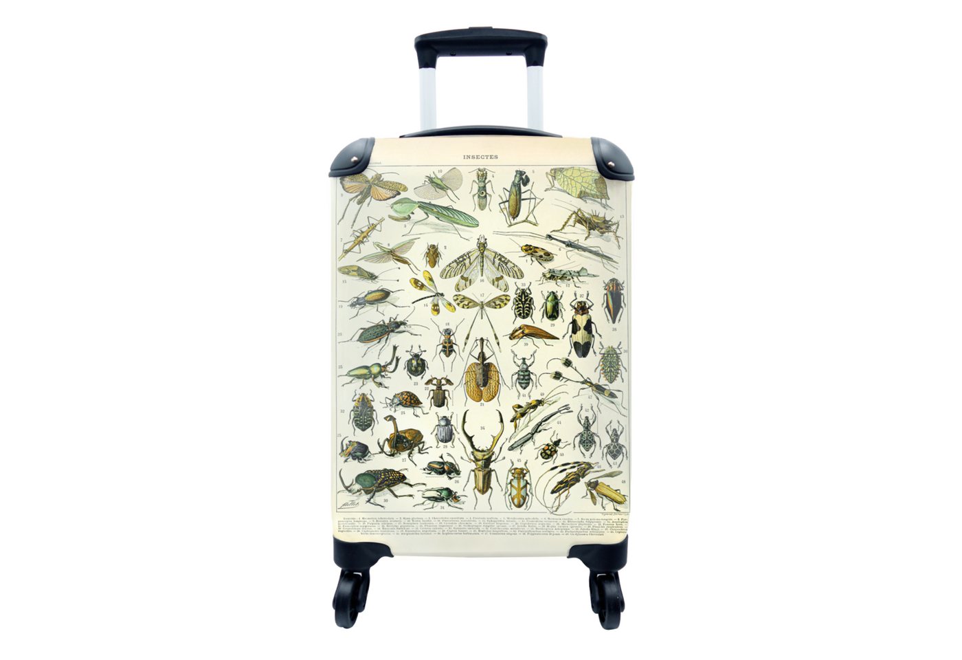 MuchoWow Handgepäckkoffer Insekten - Tiere - Gestaltung, 4 Rollen, Reisetasche mit rollen, Handgepäck für Ferien, Trolley, Reisekoffer von MuchoWow