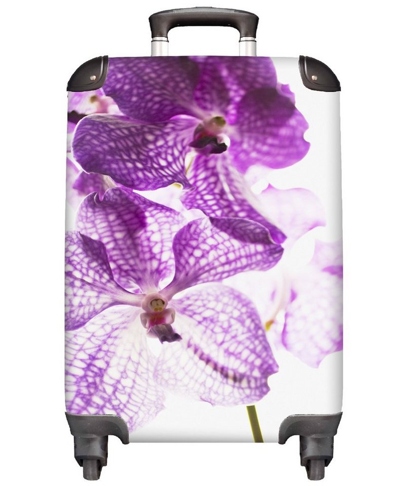 MuchoWow Handgepäckkoffer Lila Orchideen, 4 Rollen, Reisetasche mit rollen, Handgepäck für Ferien, Trolley, Reisekoffer von MuchoWow