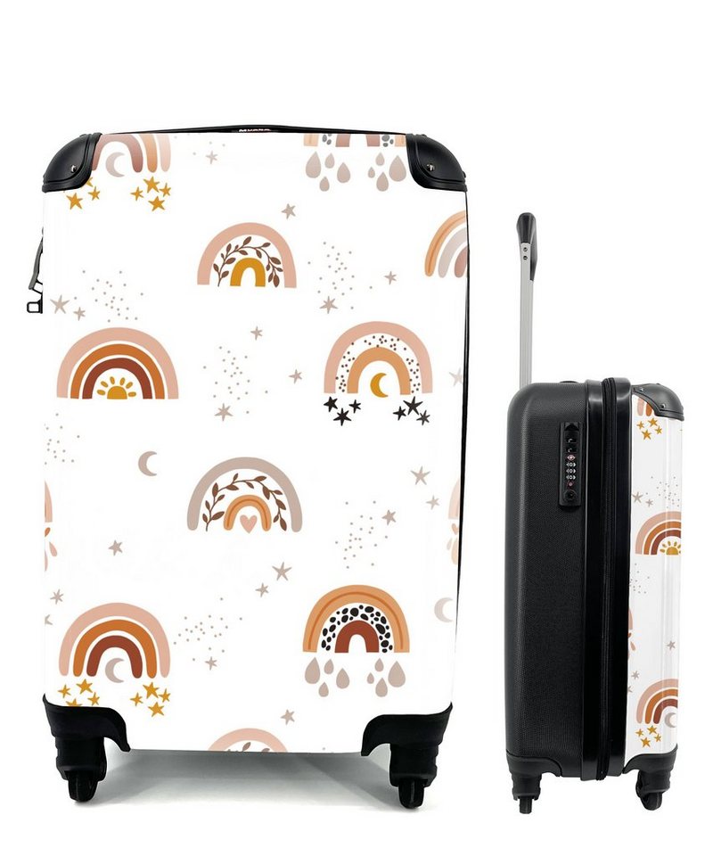 MuchoWow Handgepäckkoffer Muster - Regenbogen - Dekoration, 4 Rollen, Reisetasche mit rollen, Handgepäck für Ferien, Trolley, Reisekoffer von MuchoWow