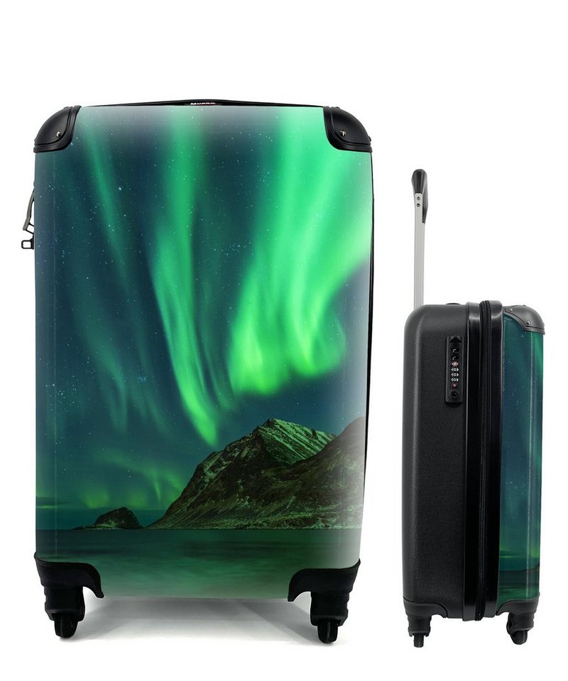 MuchoWow Handgepäckkoffer Nordlichter - Sternenhimmel - Norwegen, 4 Rollen, Reisetasche mit rollen, Handgepäck für Ferien, Trolley, Reisekoffer von MuchoWow