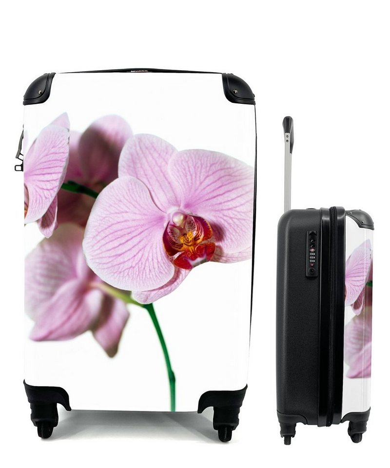 MuchoWow Handgepäckkoffer Rosa Orchideenblüte, 4 Rollen, Reisetasche mit rollen, Handgepäck für Ferien, Trolley, Reisekoffer von MuchoWow