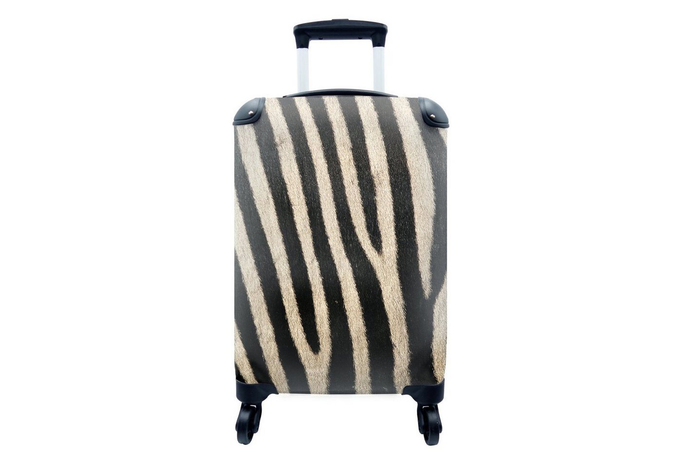 MuchoWow Handgepäckkoffer Tiere - Zebra - Muster, 4 Rollen, Reisetasche mit rollen, Handgepäck für Ferien, Trolley, Reisekoffer von MuchoWow