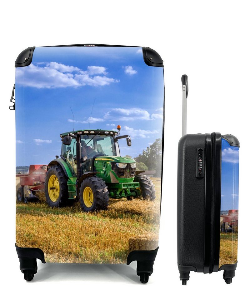 MuchoWow Handgepäckkoffer Traktor - Bauernhof - Heu - Feld - Sonne - Landleben, 4 Rollen, Reisetasche mit rollen, Handgepäck für Ferien, Trolley, Reisekoffer von MuchoWow