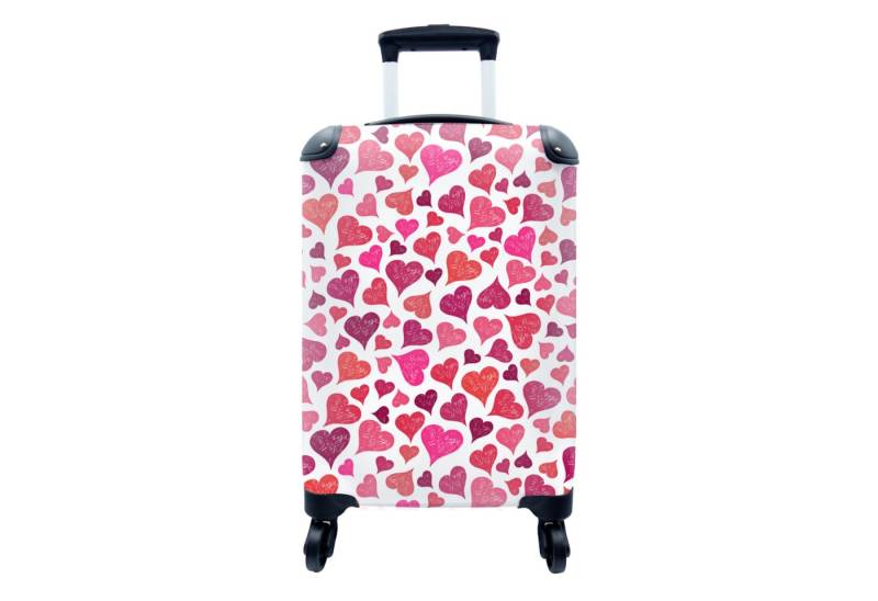 MuchoWow Handgepäckkoffer Valentinsgeschenk für ihn - Liebe - Herz, 4 Rollen, Reisetasche mit rollen, Handgepäck für Ferien, Trolley, Reisekoffer von MuchoWow