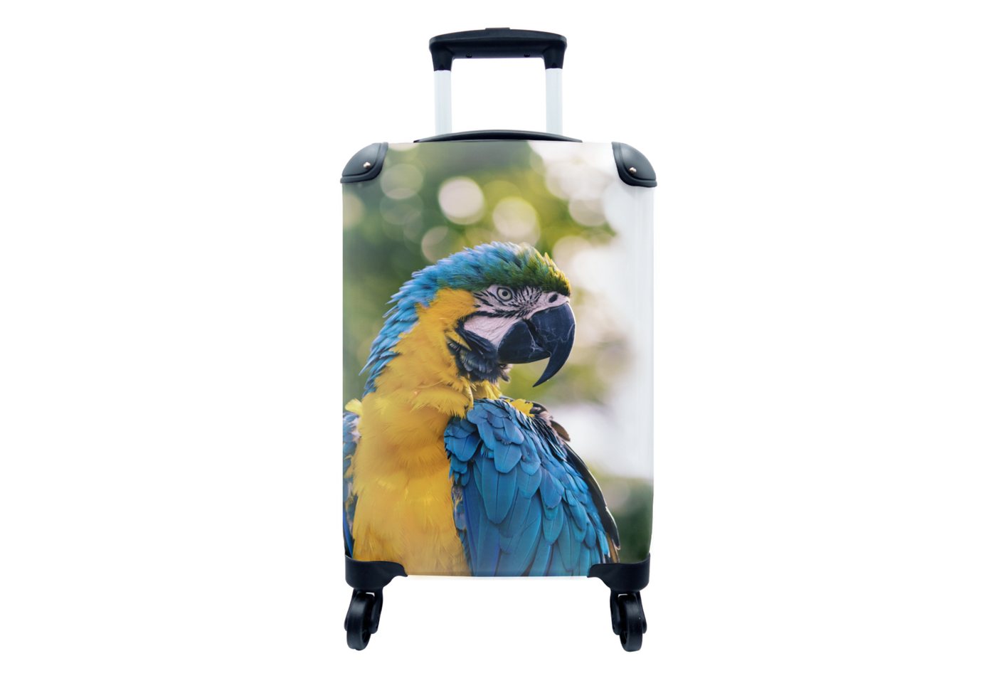 MuchoWow Handgepäckkoffer Vogel - Papagei - Ara, 4 Rollen, Reisetasche mit rollen, Handgepäck für Ferien, Trolley, Reisekoffer von MuchoWow