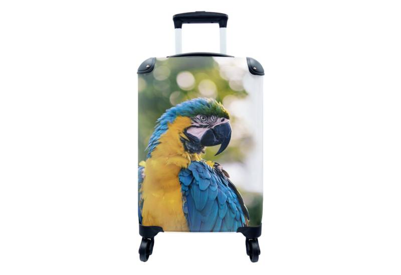 MuchoWow Handgepäckkoffer Vogel - Papagei - Ara, 4 Rollen, Reisetasche mit rollen, Handgepäck für Ferien, Trolley, Reisekoffer von MuchoWow