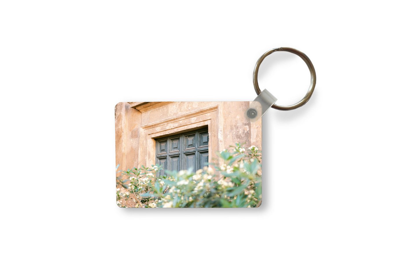 MuchoWow Schlüsselanhänger Architektur - Tür - Blumen - Grün - Vintage, Rechteckig mit Schlüsselring, Geschenk, Accessoire, 6x4 cm MuchoWow Schlüsselanhänger Architektur - Tür - Blumen - Grün - Vintage, Rechteckig mit Schlüsselring, Geschenk, Accessoire, 6x4 cm von MuchoWow