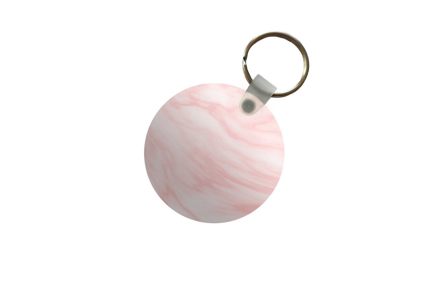 MuchoWow Schlüsselanhänger Marmor - Rosa - Weiß - Luxus - Marmoroptik, Rund, Geschenk für Damen / Herren / Kinder mit Schlüsselring, 5x5 cm MuchoWow Schlüsselanhänger Marmor - Rosa - Weiß - Luxus - Marmoroptik, Rund, Geschenk für Damen / Herren / Kinder mit Schlüsselring, 5x5 cm von MuchoWow