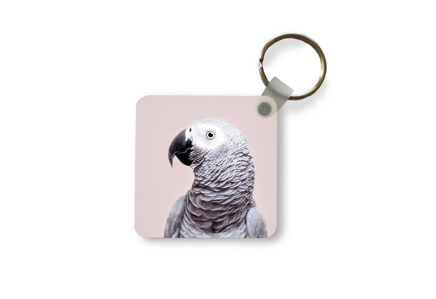 MuchoWow Schlüsselanhänger Papagei - Grau - Tiere - Natur, Quadratisch, Accessoire Auto / Haus / Rucksack / Handtasche, 5x5 cm MuchoWow Schlüsselanhänger Papagei - Grau - Tiere - Natur, Quadratisch, Accessoire Auto / Haus / Rucksack / Handtasche, 5x5 cm von MuchoWow