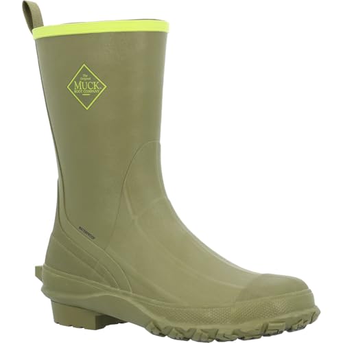 MUCK BOOT COMPANY Herren Harvester Capulet Olive/Lime Green Mid Gummistiefel, Oliv und Limette, 41 EU von Muck Boots