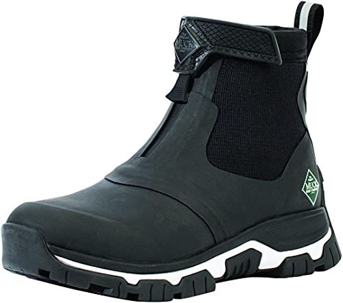 Muck Boots Damen Apex Mid Zip Gummistiefel, Black/White, 43 EU von Muck Boots