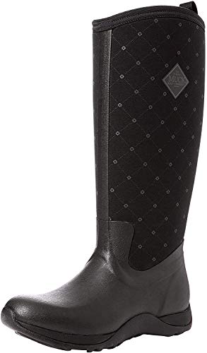 Muck Boots Damen Arctic Adventure (Quilted Print) Gummistiefel, Schwarz (Black/Castlerock von Muck Boots