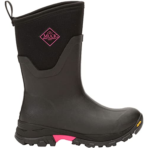 Muck Boots Damen Arctic Ice Mid Achat Gummistiefel, Schwarz Hot Pink, 43 EU von Muck Boots