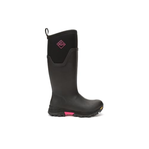 Muck Boots Damen Arctic Ice großer Achat Gummistiefel, Schwarz Hot Pink, 36 EU von Muck Boots