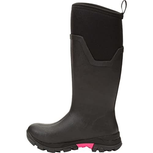 Muck Boots Damen Arctic Ice großer Achat Gummistiefel, Schwarz Hot Pink, 38 EU von Muck Boots