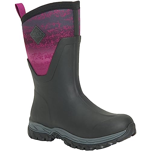 Muck Boots Damen Arctic Sport Mid Gummistiefel, Schwarz Magenta, 36 EU von Muck Boots