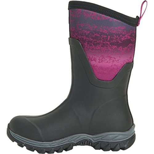 Muck Boots Damen Arctic Sport Mid Gummistiefel, Schwarz Magenta, 36 EU von Muck Boots