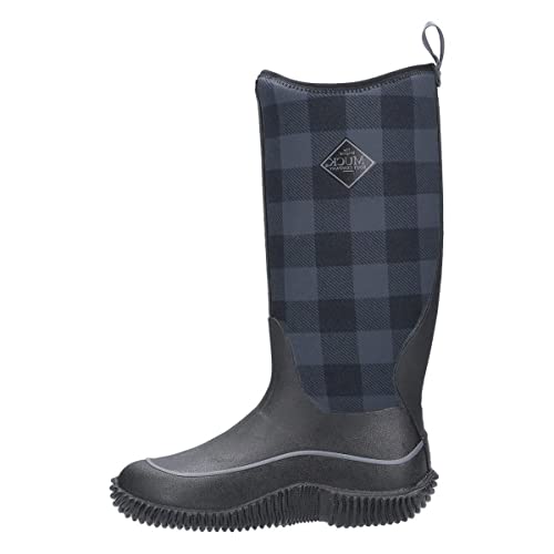 Muck Boots Damen Hale Gummistiefel, Black/Grey Plaid von Muck Boots