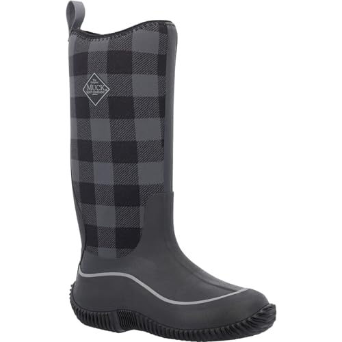 Muck Boots Damen Hale Gummistiefel, Black/Grey Plaid, 36 EU von Muck Boots