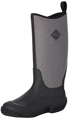 Muck Boots Damen Hale Gummistiefel, Schwarz W Fuzzy Fischgrätenmuster, 35 EU von Muck Boots