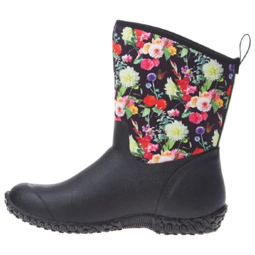 Muck Boots Damen Muckster II Mid Gummistiefel, Black/Floral, 37 EU von Muck Boots