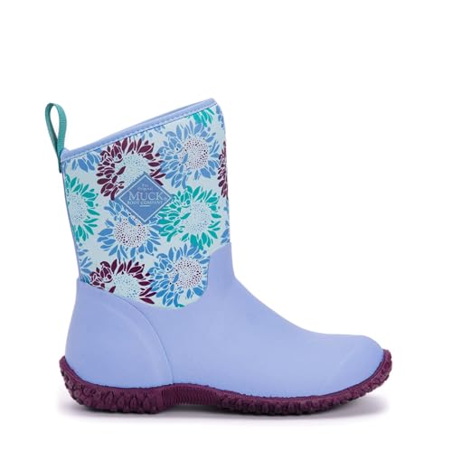 Muck Boots Damen Muckster II Mid Gummistiefel, Blue Iris/Sunflower Print, 38 EU von Muck Boots