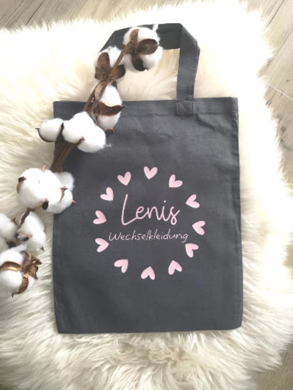 Wechselkleidung | Personalisierte Tasche Wäschebeutel Wechselwäsche Kindergartentasche Krippe Kindergarten Kleidung Jutebeutel von MuckiLou