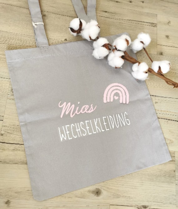 Wechselkleidung | Personalisierte Tasche Wäschebeutel Wechselwäsche Kindergartentasche Krippe Kindergarten Kleidung Jutebeutel von MuckiLou