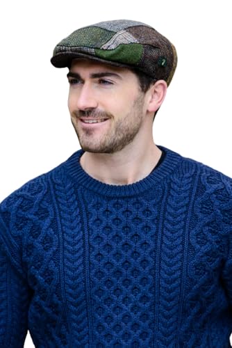 Irish Tweed Patch Cap Trinity Style 100% Irish Wool Made in Irland - Mehrfarbig - MEDIUM Irish Tweed Patch Cap Trinity Style 100% Irish Wool Made in Irland - Mehrfarbig - MEDIUM von Mucros Weavers