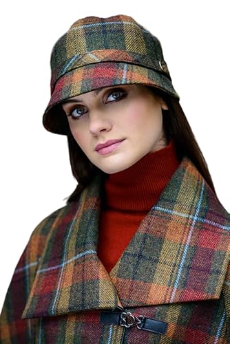 Mucros Weavers Damen-Flapper-Hut, Woll-Tweed, hergestellt in Irland, Herbst Leaves Tartan, Einheitsgröße von Mucros Weavers