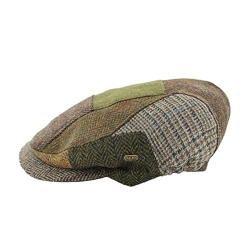 Mucros Weavers Herren Irische Flatmütze, Patch-Cap-Stil, gewebt in Irland, 100% irische Wolle - Mehrfarbig - MEDIUM von Mucros Weavers