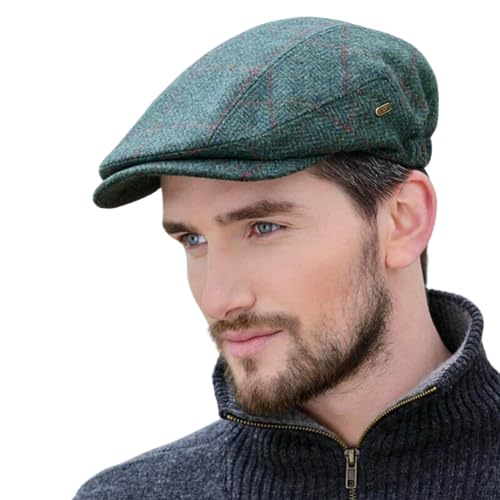 Mucros Weavers Irish Kerry Schiebermütze für Herren 100% Wollen Hut mit Gummizug auf der Rückseite Hergestellt in Irland von Mucros Weavers