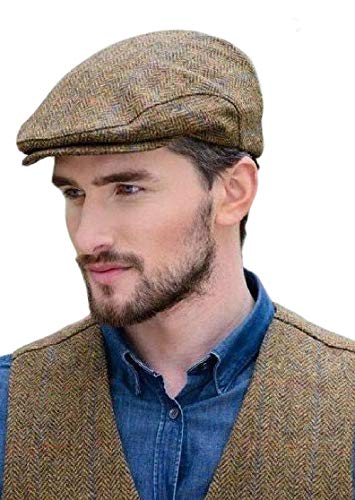 Mucros Weavers Men's Irish Trinity Flat Cap Driving Cap Made in Ireland (Col 92, Large) von Mucros Weavers