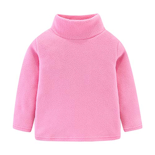 Mud Kingdom Big Girls Shirts Fleece Turtleneck Base Tops Plain Size 10-12 Light Pink von Mud Kingdom