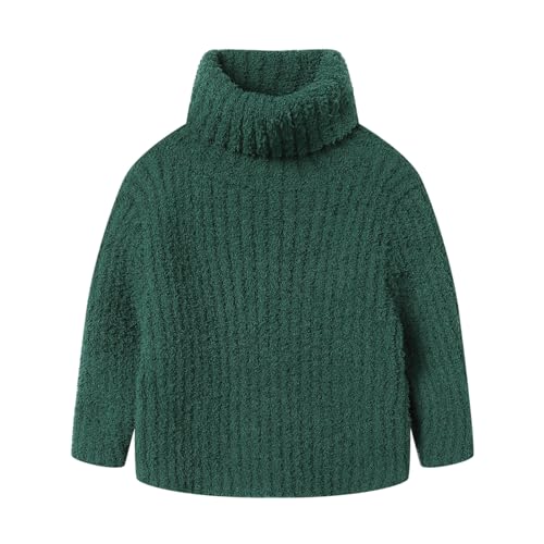 Mud Kingdom Groß Mädchen Langarm Strickpullover Turtleneck Dunkelgrün 9-10 Jahre von Mud Kingdom